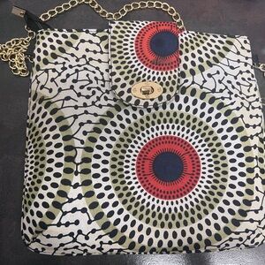 Stylish Patterned Women's Bag with Chain Strap